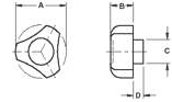 Triangular Knob Dimensions